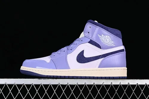 All categories Air Jordan Jordan series basketball shoes Air Jordan 1 Mid Air Jordan 1 Mid "Sky Purple" AJ1 Joe 1 various purple Chinese casual sneakers DZ3745-500